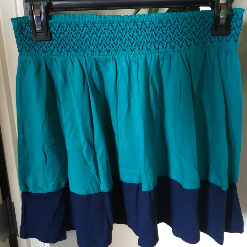 Old Navy Girls Teal Green Color Block Knit Skirt